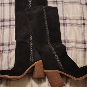 Black suede UGG boots